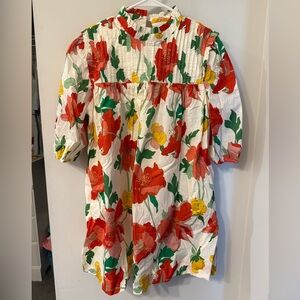 TCEC Ruffle Floral Midi Dress (size Large)